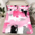 thumbnail image 2 of Castle Fairy Graffiti Splash 3pcs Twin Sheet Sets,Oil Painting Twin Fitted Sheet,Mid Century Breathable Flat Sheet,Ultra Soft Abstract Home Decor, 2 of 7