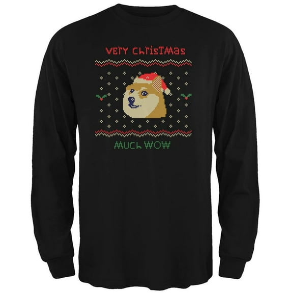 Old Glory Mens Doge Ugly Christmas Sweater Long Sleeve T Shirt