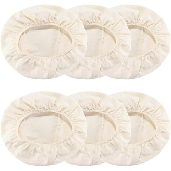 6Pcs Bread Banneton Proofing Basket Liner Cloth Cover 9.45Inch Round Baking Dough Banneton Proofing Sourdough Basket Liner Cloth Natural Rattan for Sourdough Bakery Bread Baking Supplies 6pcs