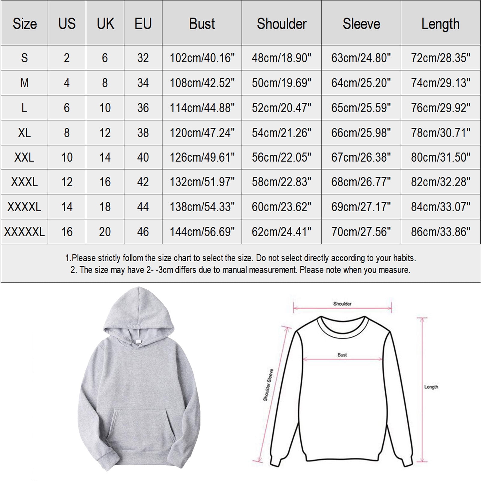 Womens medium sweatshirt measurements hotsell