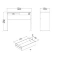 thumbnail image 6 of Tvilum Wilbur Home Office Writing Desk with 2 Storage Drawer for Adults, Jackson Hickory, 6 of 12