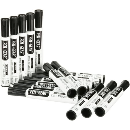 Pen+Gear™ Black Chisel Tip Dry Erase Markers 16 ct Box