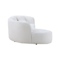 thumbnail image 5 of JERFIT Modern Boucle Fabric Curved Sectional Sofa with Chaise, Left Facing L-Shaped Couch for Living Room, Luxurious Upholstered Furniture, White, 5 of 10