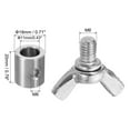 thumbnail image 2 of Uxcell 304 Stainless Steel 11mm Hole Wire Rope Clips, 3Pcs Wire Rope Clamp Fasteners Butterfly Screws, Silver, 2 of 6
