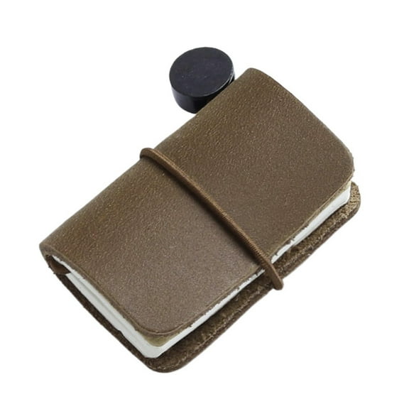 Small Leather Notebook 1.25x1.88Inch Pocket Journal Notepads Refillable Notebook 60 Pages Unlined for Writing Sketching