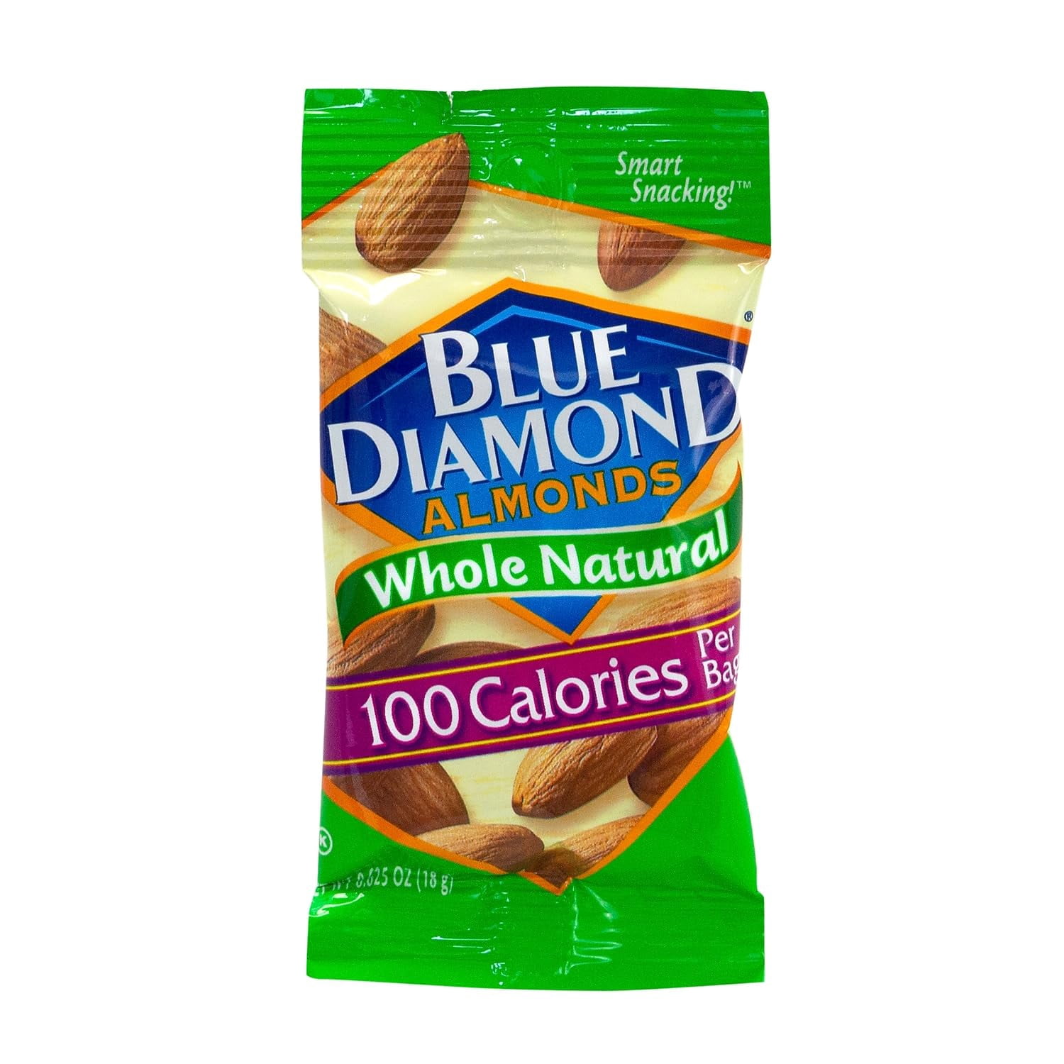 (Pack Of 6) Blue Diamond Almond Whole 100 Calorie 7 Count 5 Oz