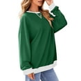thumbnail image 4 of Fantaslook Color Block Sweatshirts for Women Crewneck Long Sleeve Oversized Pullover Tops Casual Fall Outfits, 4 of 8