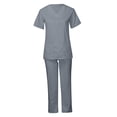thumbnail image 4 of Conjunto de uniformes médicos para mujer,Conjunto de uniformes de enfermería,conjunto de uniformes médicos, pantalones elásticos de manga corta,Conjunto de uniforme de, 4 of 8