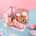 thumbnail image 2 of DIY Miniatura Casa de Muñecas Kit Realista Mini 3D Rosa Casa de Madera MABOTO Casa de muñecas de bricolaje, 2 of 7
