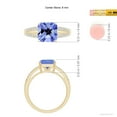 thumbnail image 4 of ANGARA Natural Solitaire Emerald-Cut 2.25 ct Tanzanite Split Shank Ring in 14K Yellow Gold for Women (Size-8mm) | December Birthstone, Anniversary, Jewelry Gift for Women | Natural Tanzanite Ring, 4 of 9