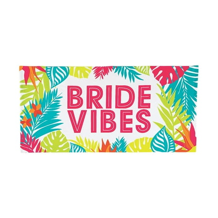 Wedding Beach Towels (Fun Express - Bride Vibes Beach Towel for Wedding - Apparel Accessories - Accessories - Misc Accessories - Wedding - 1)