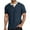 C688 Dark Blue, variant on Tees For Men Button Henley Neck Short Sleeve Solid Color Two Layer Summer Casual Outdoor Daily Wear Men's T-Shirts Size 2Xl Blue