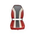 thumbnail image 2 of Horizon 1012-AEBC 19.25 in. Mid Back Fold Down Tracker Style Boat Seat, Red, Gray & Charcoal, 2 of 4
