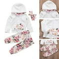 thumbnail image 2 of Jxzom Baby Beautiful Floral Long-sleeve Hoodie Pants and Headband Set, 2 of 6
