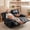 Black, variant on Leather Loveseat Recliner with Massage/Heat, Oversized Recliner Couch & Reclining Loveseat with Cup Holders/Pillow, Manual Reclining Sofa For Living Room/Rv/Home Theater Seating