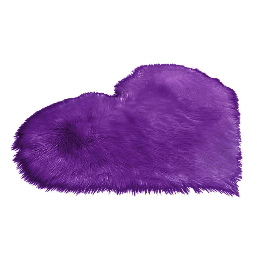 Heart Shape Soft Indoor Modern Shag Area Silky Smooth Skid Shaggy Area