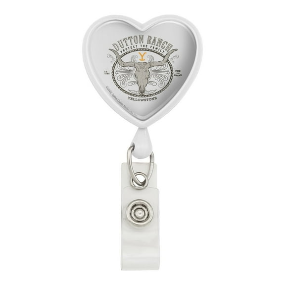 Yellowstone TV Show Badge Heart Lanyard Retractable Reel Badge ID Card Holder