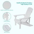 thumbnail image 5 of Sonerlic 4 Pack Outdoor HIPS Adirondack Fire Pit Chair for Patio, Deck and Garden,White, 5 of 7