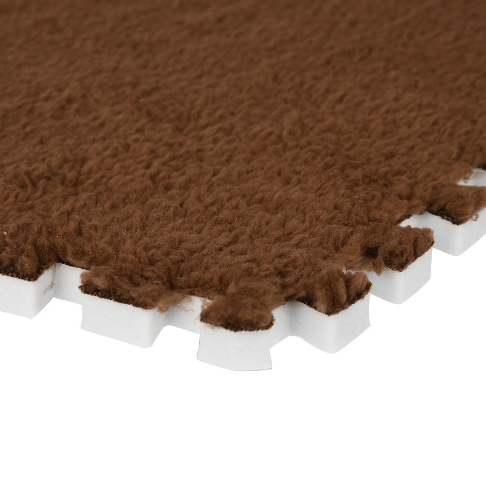 Tuscom 25X25cm Kids Carpet Foam Puzzle Mat EVA Shaggy Velvet Baby Eco Floor 7 colors