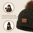 thumbnail image 3 of Be Sparkle Rhinestone Pom-Pom Beanie Hat for Women, Winter Accessories Adult (Green), 3 of 6