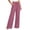 Hot Pink, variant on Mlzmgr Wide Leg Pants for Women Casual Loose Drawstring Elastic High Waisted Cotton Linen Summer Beach Pants with Pockets(X-Large)
