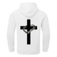 thumbnail image 5 of Mens Hoodie Sweatshirt Cross Graphic Hooded Jesus Inspirational Religious Faith Mens Autumn and Winter Clothes,White,3XL, 5 of 5