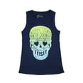 thumbnail image 5 of Disney Women's How Do You Get To Neverland Skull and Tinkerbell Adult Junior's Muscle Tank Top, 5 of 6
