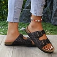 thumbnail image 4 of SACFOF Slide Sandals for Women with Soft Cork Footbed and Strap, Ladies Fashion Platform Slide Sandals Comfortable Slip On Style, 4 of 6