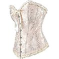 thumbnail image 2 of Szivyshi Women's Overbust Sweetheart Lace Up Plastic Bones Corset Bustier Top, 2 of 4