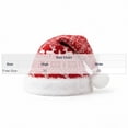 thumbnail image 2 of Reindeer Knit Christmas Santa Hat Red Pom Pom Fur Trim Holiday Hat, 2 of 4