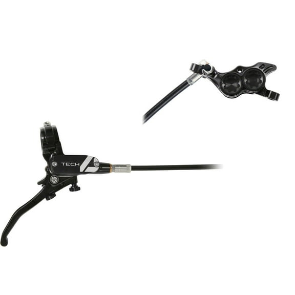 Hope Tech 4 E4 Disc Brake and Lever Set - Rear, Hydraulic, Post Mount, Black