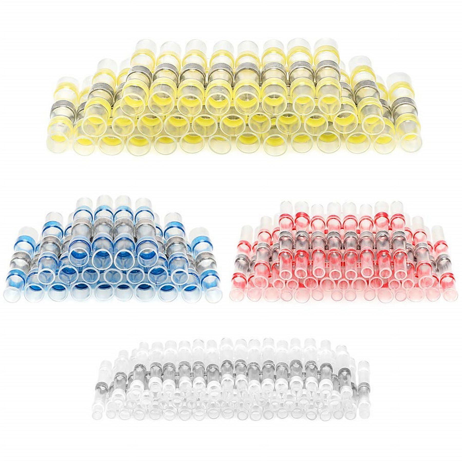 300 Pcs Boxed Car Solder Seal Heat Shrink Wire Butt Terminal Connector