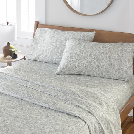BETTER HOMES & GARDENS 2-PIECE 400 THREAD COUNT PAISLEY TAUPE PERFORMANCE HYGROCOTTON® PILLOWCASE SET, KING
