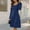 c01Blue, variant on Women's Casual Crew Neck Long Sleeve Knit Sweater Dress with Pockets A-Line Swing Fashion Spring Fall Dresses Blue XXL