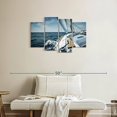 thumbnail image 2 of Elephant Stock Sailboat Adventure Wall Art - Horizontal Multi Panel Canvas - Living Room Wall Decor - Transportation Multi Panel - Blue And Beige Decor - 36" x 22", 2 of 4