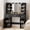 Black, variant on Amlancher Makeup Vanity Desk with Lighted Mirror and Rotating Jewelry Organizer, Bedroom Dressing Table with Charging Station, White
