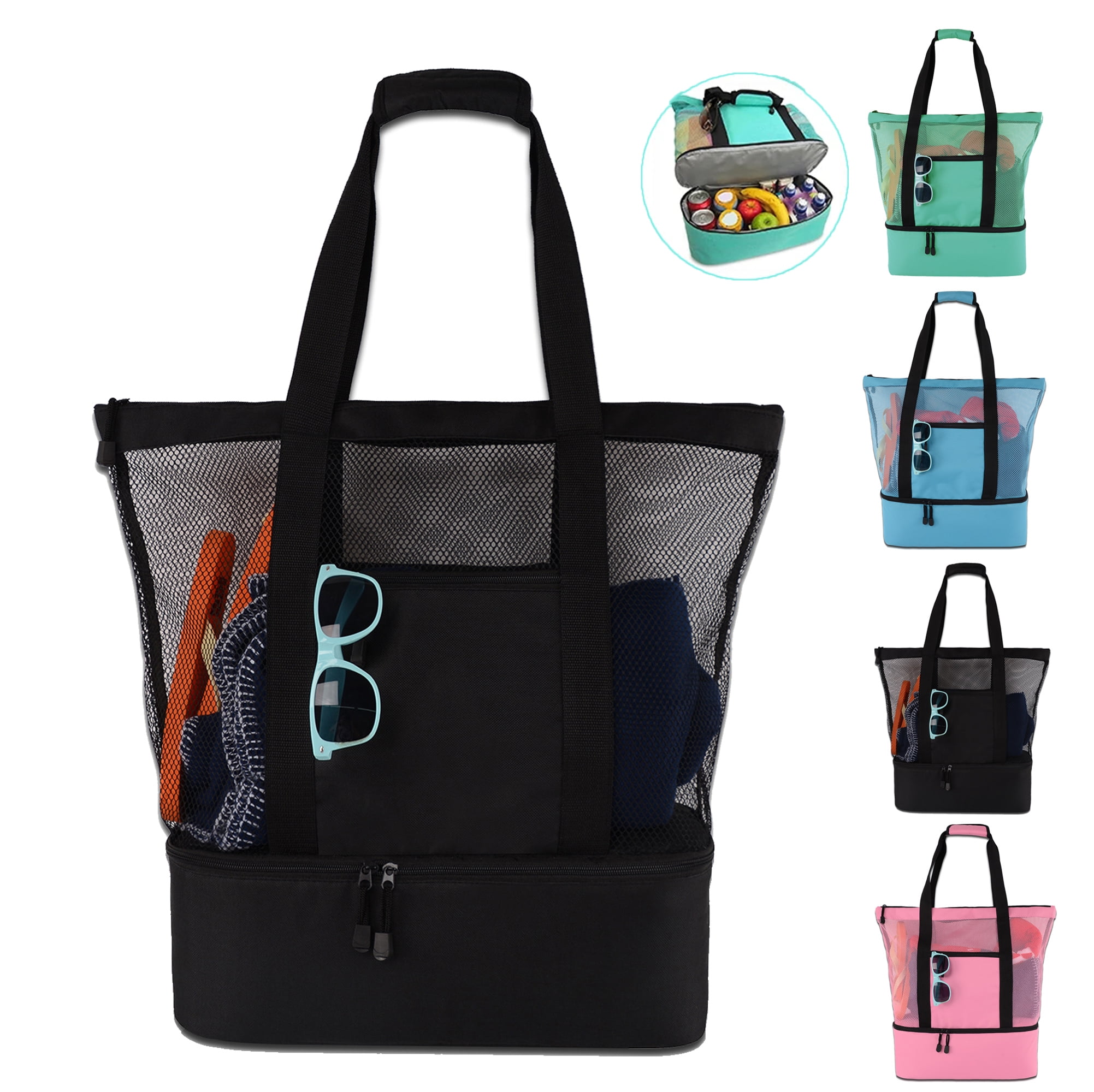 Bluboon + Mesh Beach Tote Bag with Cooler
