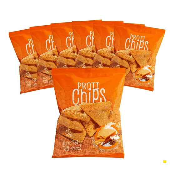 Proti Fit Proti Protein Chips, Spicy Nacho Cheese, 15g Protein, 7 Single Serving Bags