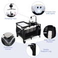 thumbnail image 5 of INFANS 3 in 1 Pack and Play, Portable Travel Baby Crib Bassinet with Detachable Mattress, Newborn Changing Table, Foldable Playpen with Carry Bag and 2 Wheels, 5 of 6