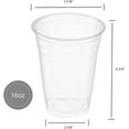 thumbnail image 4 of Diska NuLife 12 OZ PET Cups Natural, Biodegradable, Compostable, Ecofriendly, Safe & Hygienic Disposable Premium Plastic Cups/Glasses Piece Per Sleeve-50 Each Case-1000, 4 of 9