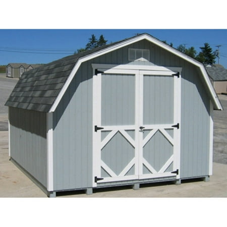 Little Cottage Classic Wood Gambrel Barn Panelized Storage Shed with Optional Floor
