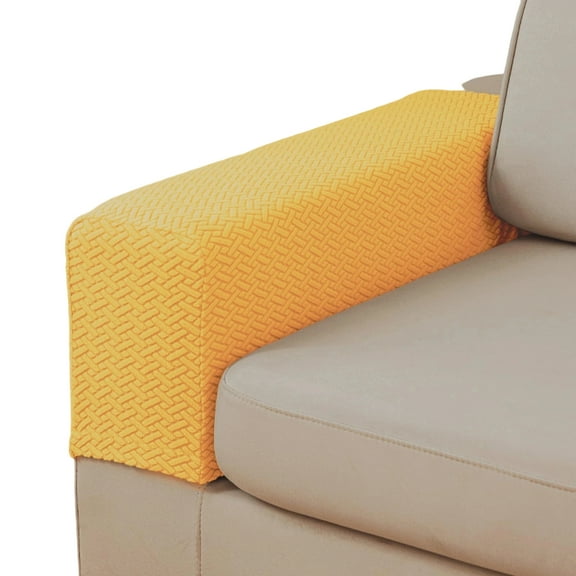 Couch Arm Covers Sofa Arm Covers 1 Set Stretch Thickened Dirt Resistant Stretchy Simple Solid Color Extended Length Furniture Protector Washable Armchair Slipcovers