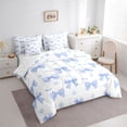 thumbnail image 2 of Erosebridal Floral Sakura Cute Bow Bedding Comforter Set 7pcs for Girls,Kids Teens Dreamy Flowers Bowtie Queen Bedding Sets,Super Cozy Room Decor, 2 of 6