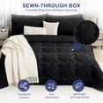 thumbnail image 3 of BDEUS 7 Pieces Comforter Set Queen，Bed in A bag，All Seasons Bedding sets with Comforter,Fitted Sheet,Flat Sheet,Pillowcases & Shames，Black, 3 of 11