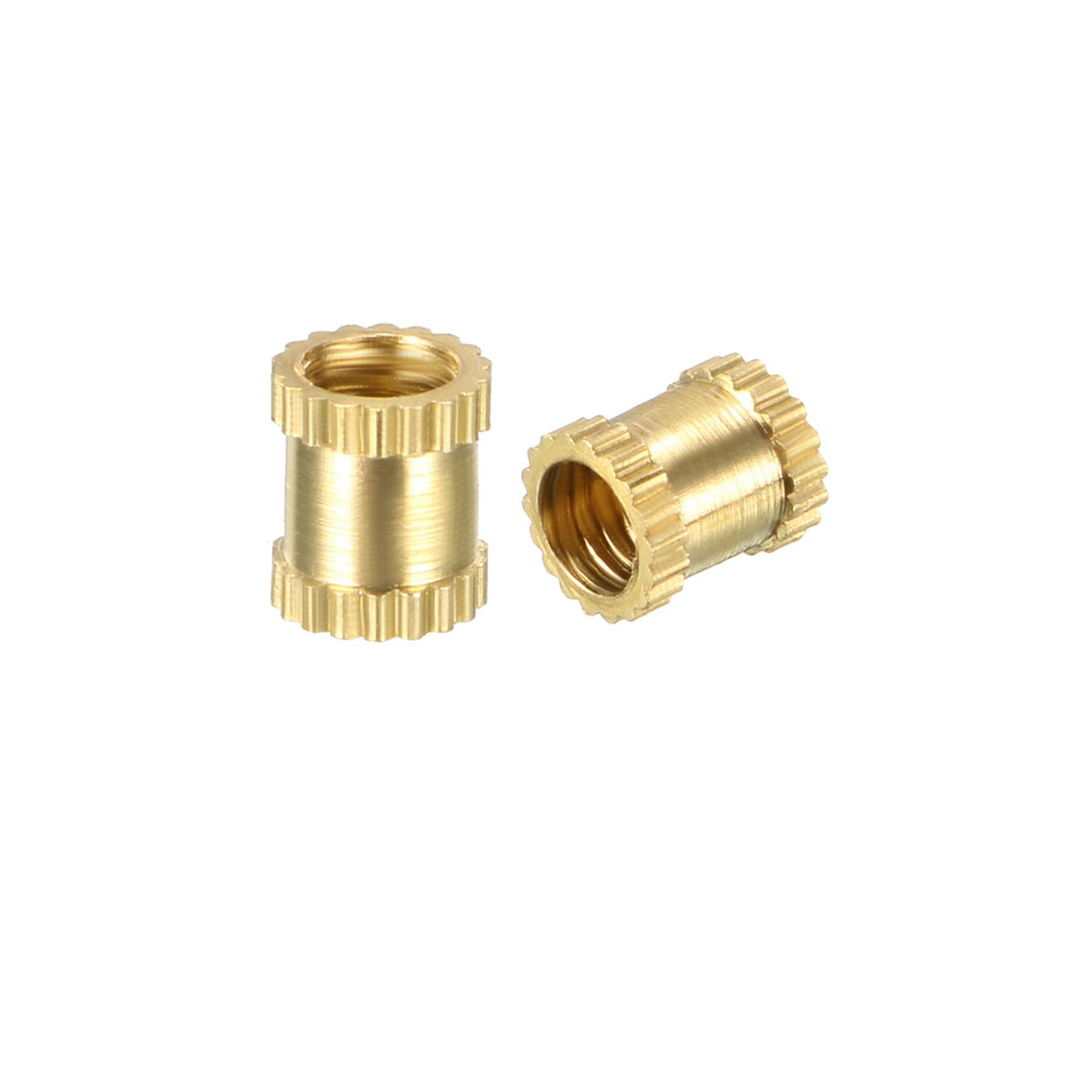 Metric Threaded Brass Knurl Round Insert Nuts -5mm L OD 100Pcs M3x5mm 