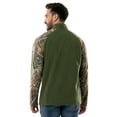 thumbnail image 3 of Realtree Men's Raglan Long Sleeve Quarter Zip Fleece Pullover Hunting Shirt, Size Small to 2XL, 3 of 5