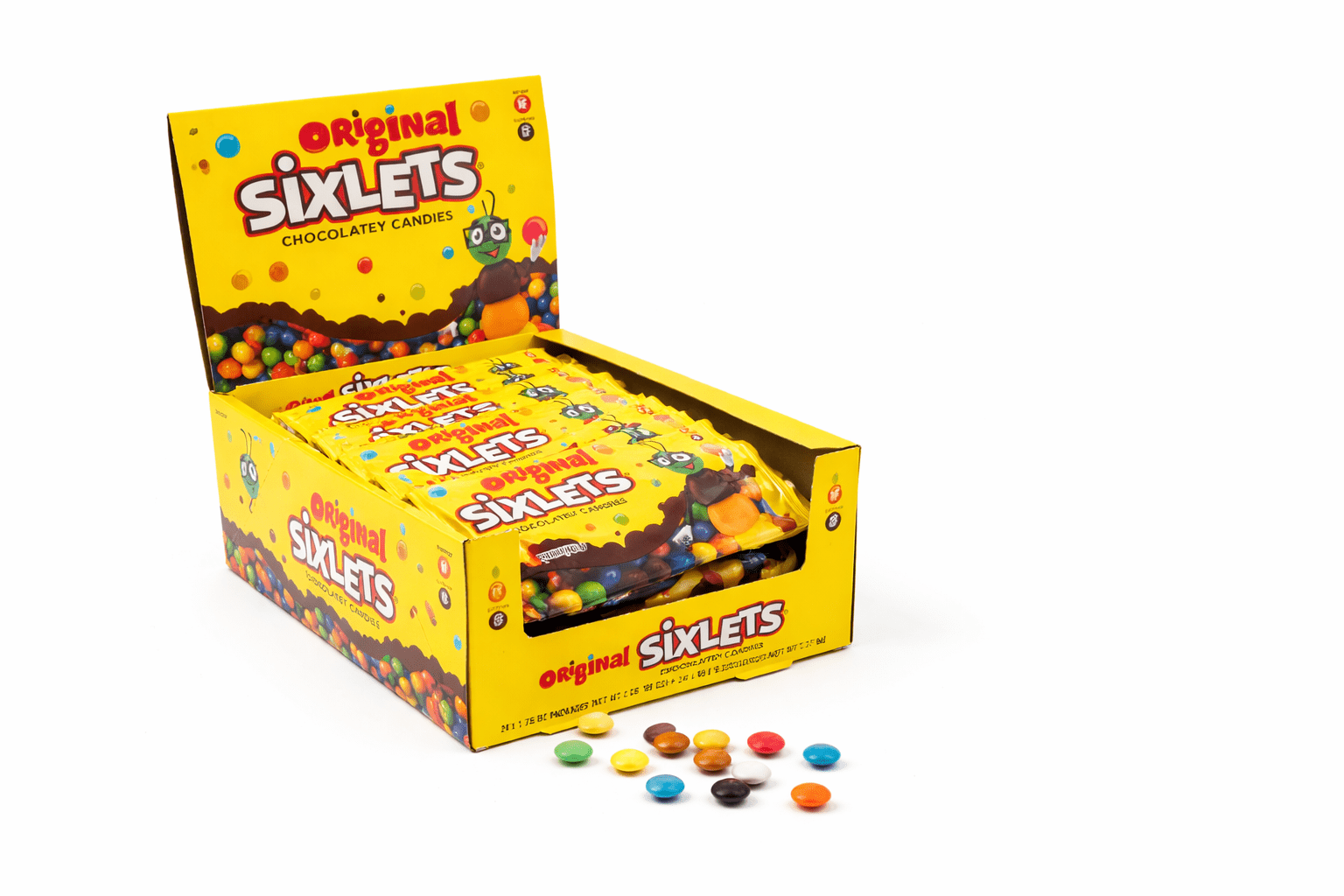Original Sixlets Chocolate Candy Box - 1.75 Ounces - Pack of 24