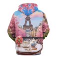 thumbnail image 3 of Tea Set on Paris Balcony 3d Sweatshirts Hoodie Fashion Casual Personality Men's Women Street Hoodie Pullovers Long Sleeve Comfortable Top, 3 of 6