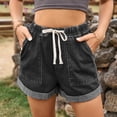 thumbnail image 2 of Jean Shorts Womens 2026 Summer Elastic High Waist Drawstring Cute Denim Shorts with Pockets, 2 of 7