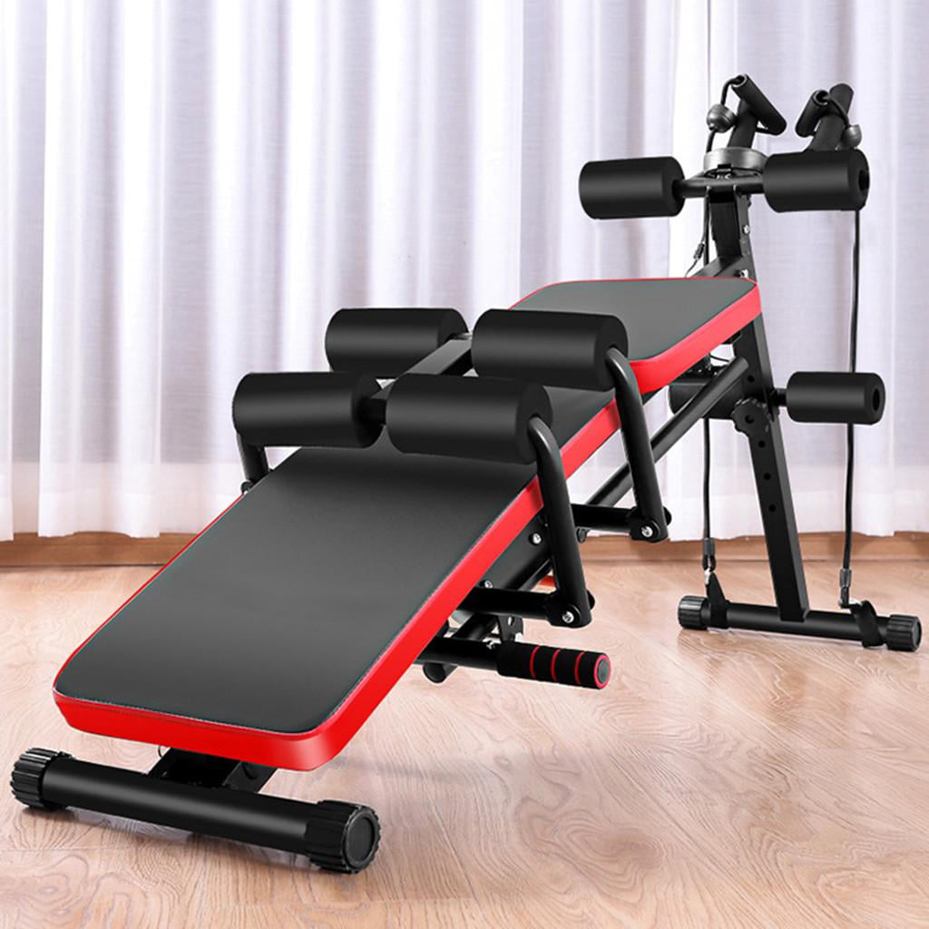 Folding Adjustable Sit Up Abdominal Bench Press Weight Gym Ab Exercise Fitness 